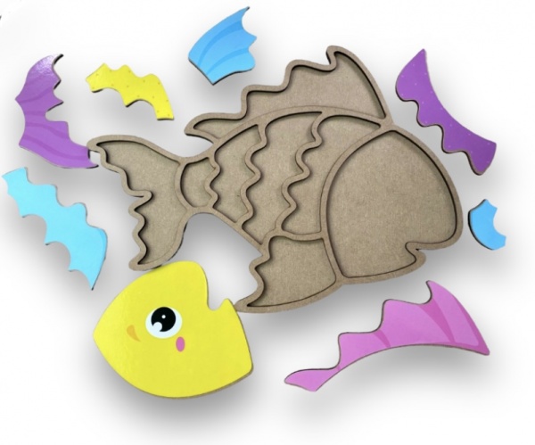 Пазл-мозаїка Apli Krapli Складанка Рибка СК-12