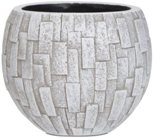 Кашпо керамічне Capi Stone круглий 2л слонова кістка (068164) 