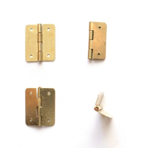 Петля декоративная под гвоздь золото 20х17 мм 4 шт. 