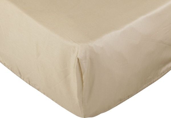 Простынь на резинке 160x200 см бежевый Ярослав 