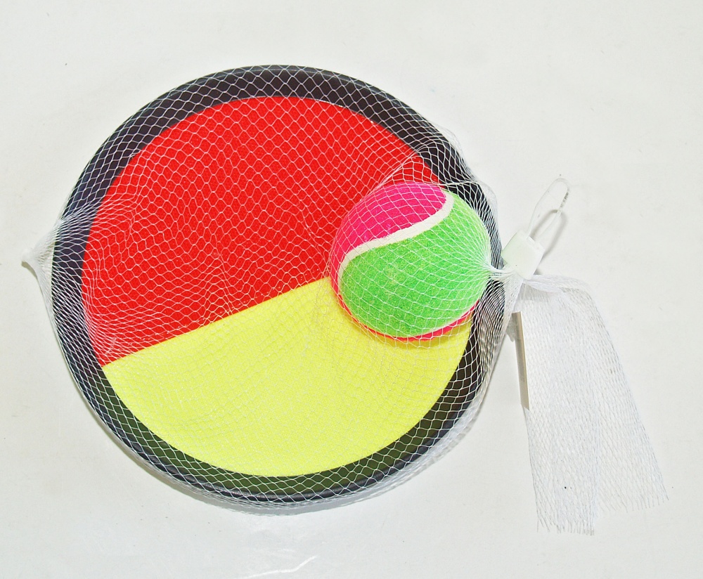 Іграшковий набір м'яч тенісний та 2 тарілки з липучками