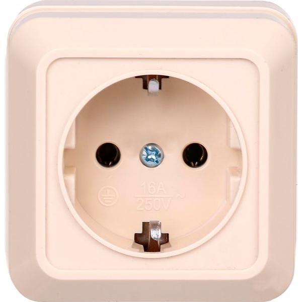 Розетка із заземленням UP! (Underprice) крем BD-SCP.MZ20G1WG-CR