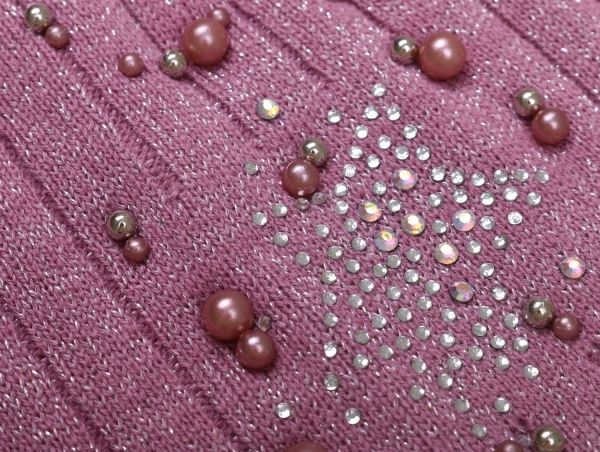 Шапочка дитяча для дівчинки Kraft+ 9752 р.50-52 темна пудра 