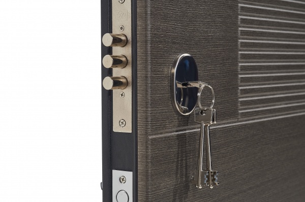 Двері вхідні Міністерство дверей Оптима 58 венге сірий горизонт 2050х860 мм ліві