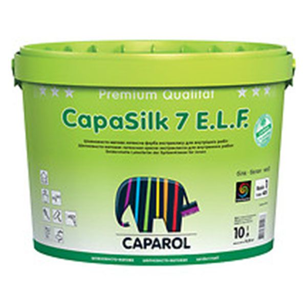 Фарба латексна водоемульсійна Caparol CapaSilk 7 E.L.F. В1 глибокий мат білий 2,5л 