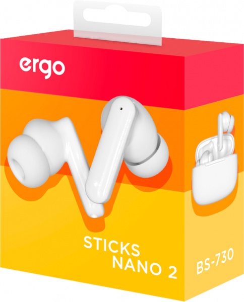 Навушники Ergo Sticks Nano 2 white (BS-730W) 