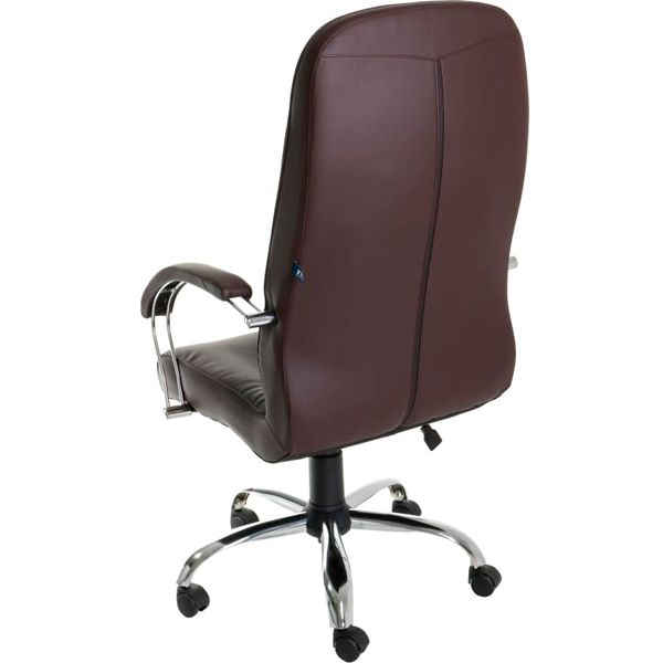 Кресло Новий Стиль Boston Steel Chrome Eco-31 темно-коричневое