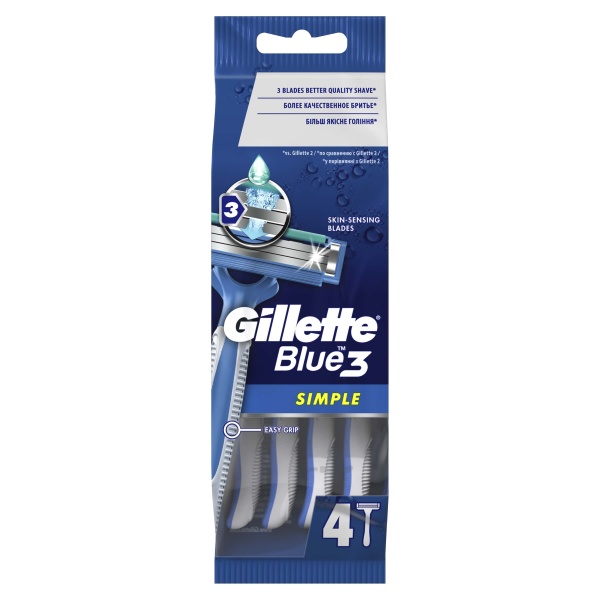 Станки одноразовые Gillette Blue 3 Simple 4 шт.