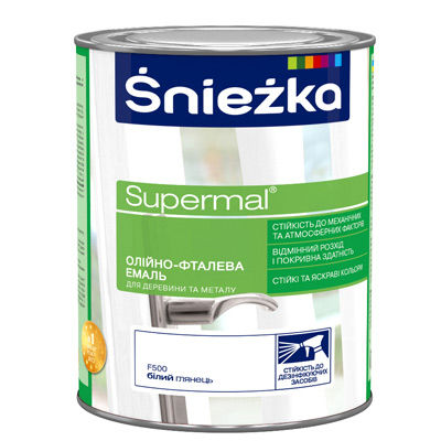Эмаль Sniezka белая глянцевая UA 2.5 л