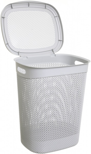 Кошик для білизни Ucsan Plastik Drop 52 л сірий 