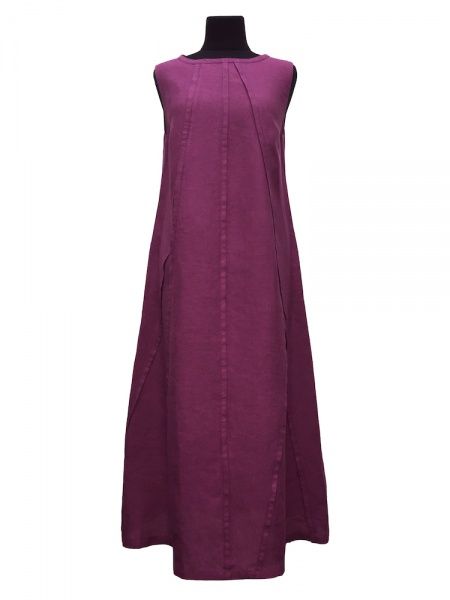 Платье Галерея льна Азалия р. 52 вишневый 0012/52/562 