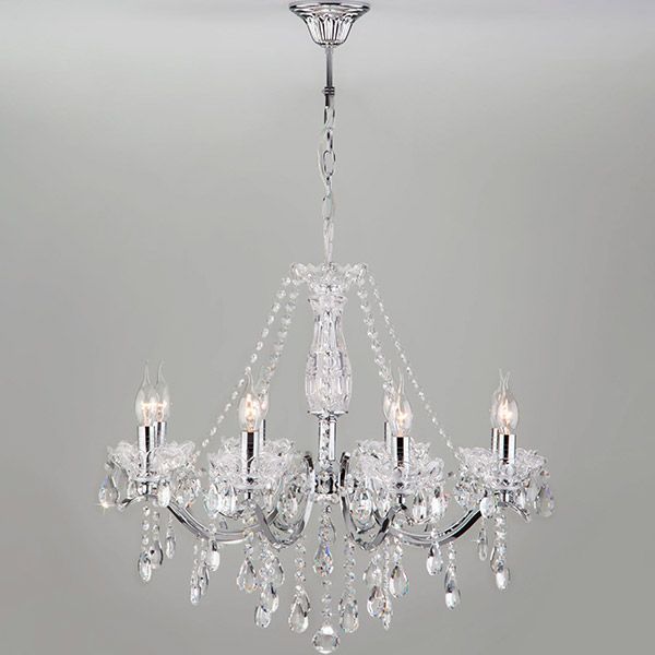 Люстра подвесная Strotskis Cytisus 8x60 Вт E14 хром 3188/8 