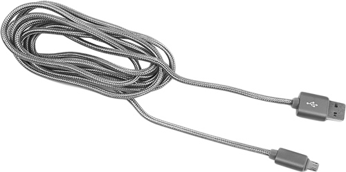 Кабель PowerPlant USB – microUSB 2 м сірий USB 2.0 AM – Micro 2м 