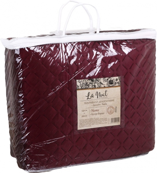 Покрывало Nadia 240x260 см La Nuit бордовый 