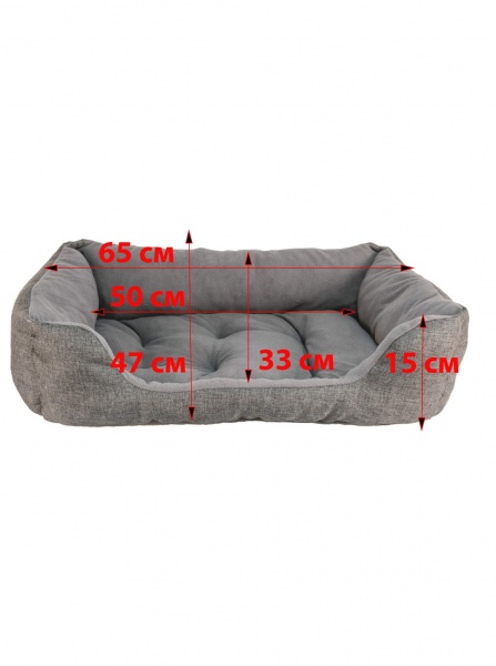 Лежак FX home Dream 65x47x15 см серый 022022