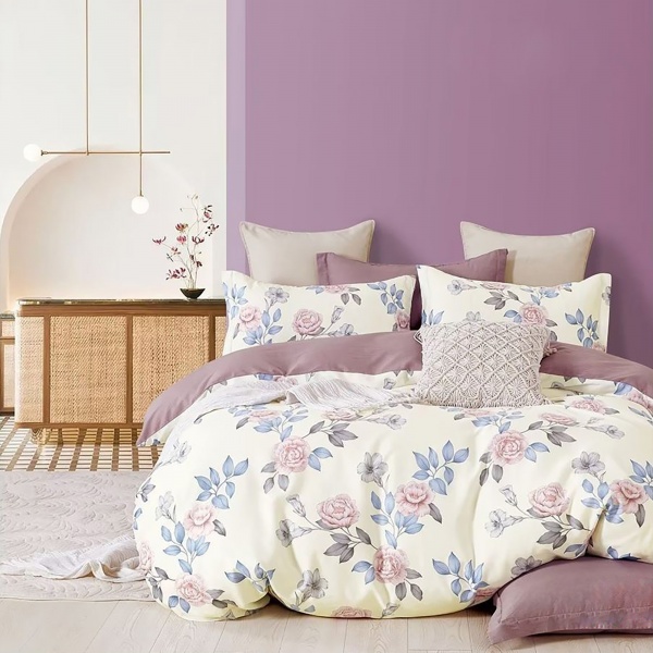 Комплект постільної білизни Морозна троянда євро різнокольоровий Homeline 