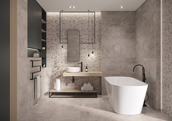 Плитка Ceramika Paradyz DARKSIDE GRYS TRIANGLE str. mat. 60X60 