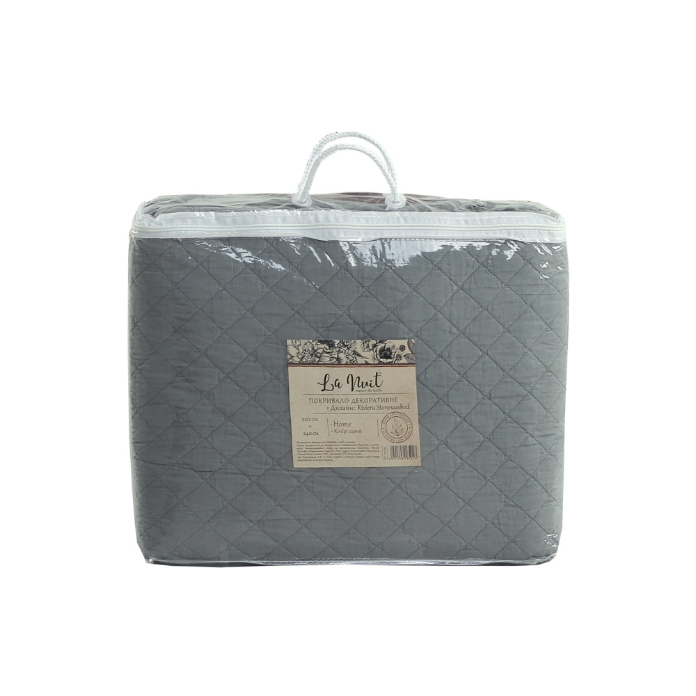 Покрывало Riviera 220x240 см La Nuit серый