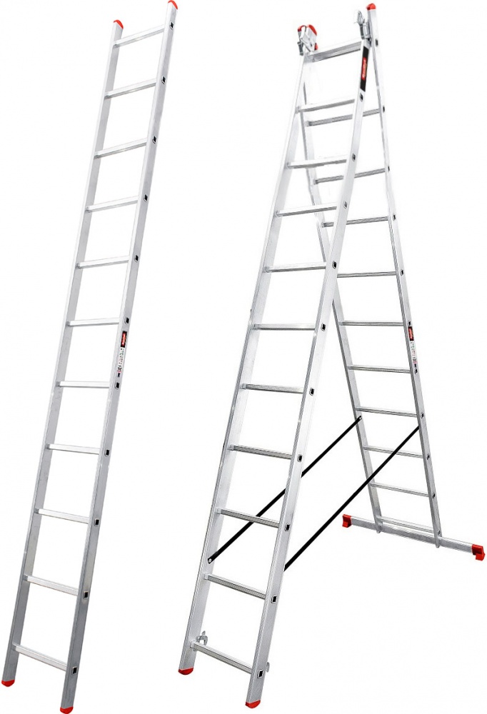 Драбина 3-секційна універсальна BauGut Meister 3T 3х11 (90221499)