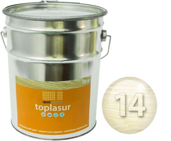 Лазур Spot Colour Toplasur №14 біле дерево напівглянець 10 л