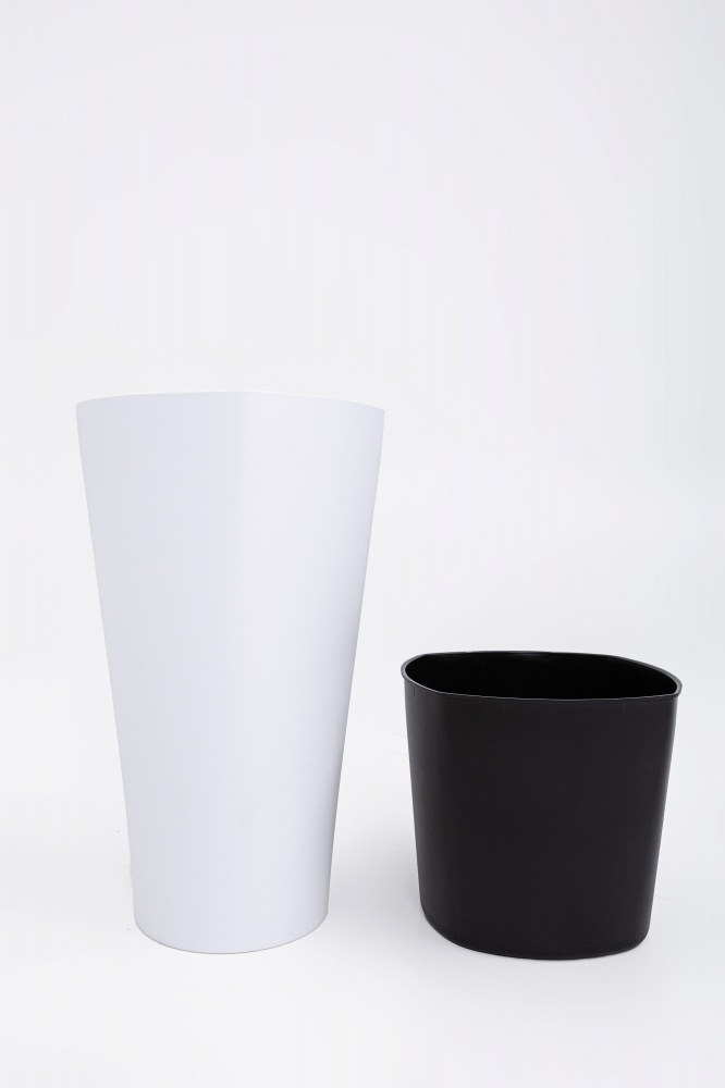 Горщик для квітів пластик Крокус 51 см круглий білий 11 л ММ-Пласт (K51wh)