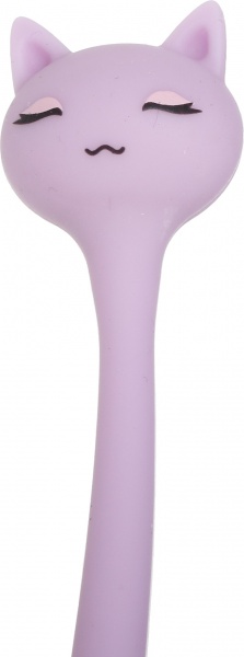 Ручка гелевая фиолетовая Киса чернило синее 