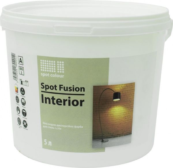 Фарба акрилова водоемульсійна Spot Colour Fusion Interior глибокий мат білий 5л 