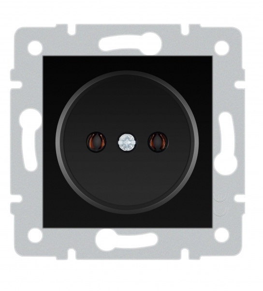 Механізм розетки без заземлення HausMark Stelo IP20 антрацит 501-4288-121B