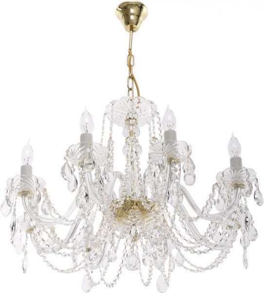 Люстра подвесная Crystal Life 8x40 Вт E14 золото A6024LM-8GO 