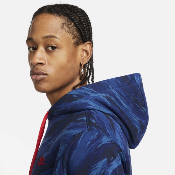 Джемпер Nike M NSW SPE+ PO BB HOODIE AOP 1 DD5126-476 р. XL синій