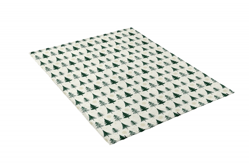 Плед флісовий Green Trees 200x220 см бежевий із зеленим La Nuit