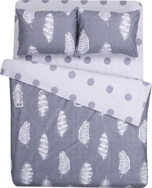 Комплект постільної білизни Feather 1,5 сірий La Nuit 