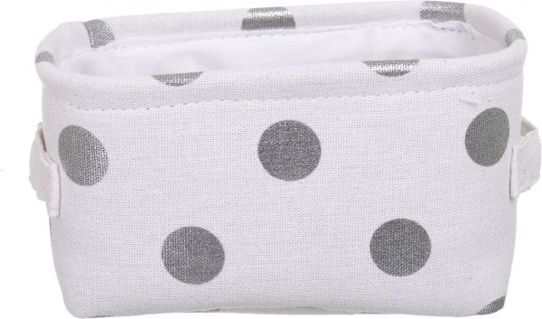 Корзина Горошок 18х11х10 см серый