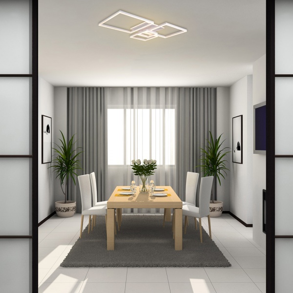 Светильник светодиодный LightMaster CE2150 UNION квадрат с пультом 165 Вт белый 3000-6500 К