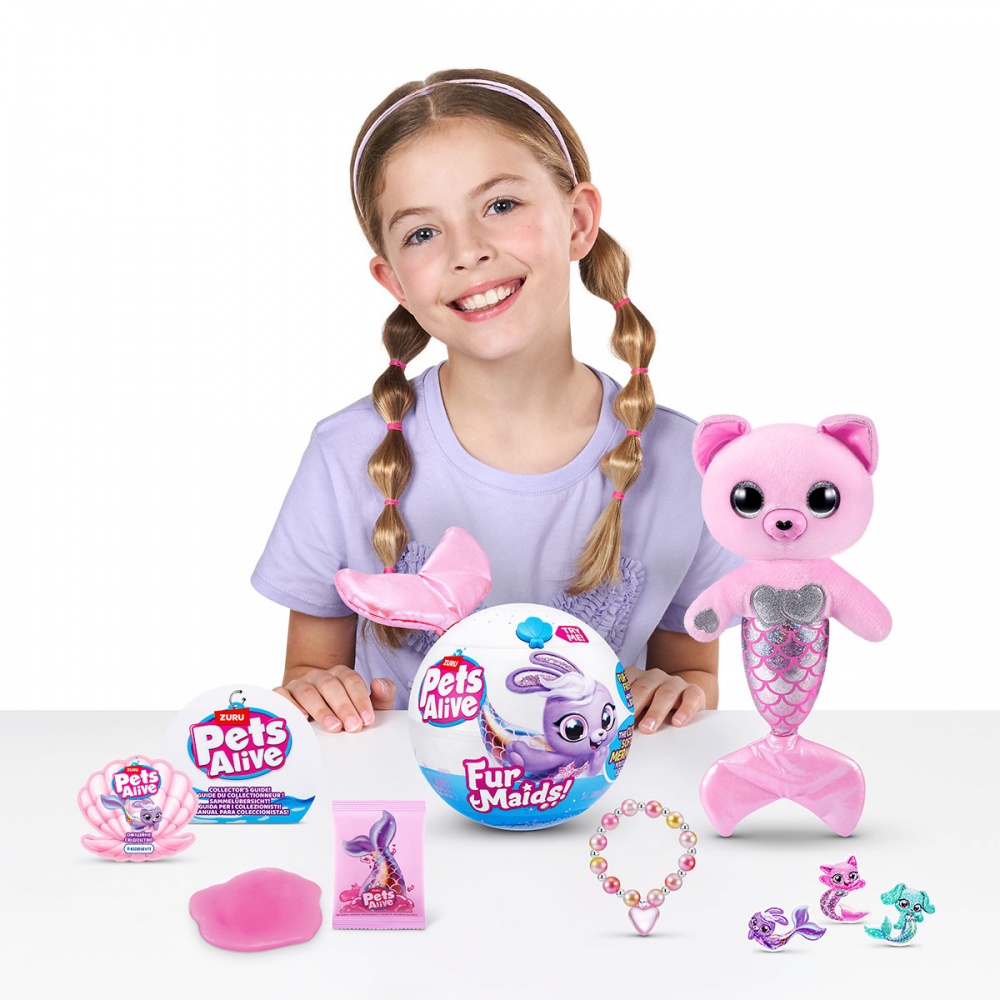 Интерактивный игровой набор Pets & Robo Alive серии Furmaids – Котенок Пурл 9555A