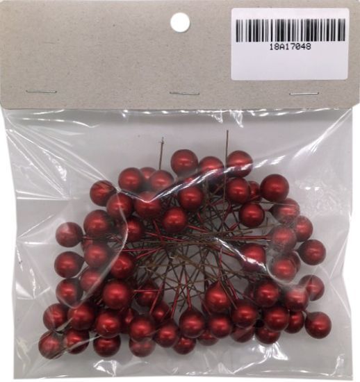 Набор новогодних декораций Ягоды 15 см бордо EPI-A417048 