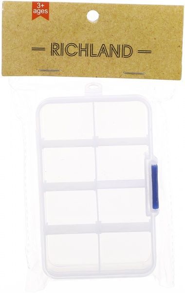 Емкость прямоугольная пластиковая для хранения разделена на отделы 1 комплектов 1 шт.