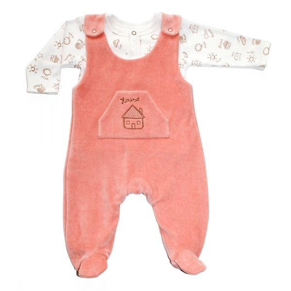 Комплект Lucky tots білий/персиковий р.56 1558 