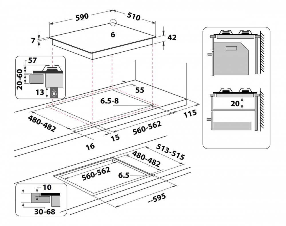 Варочная поверхность газовая Whirlpool GOS 6415/NB1
