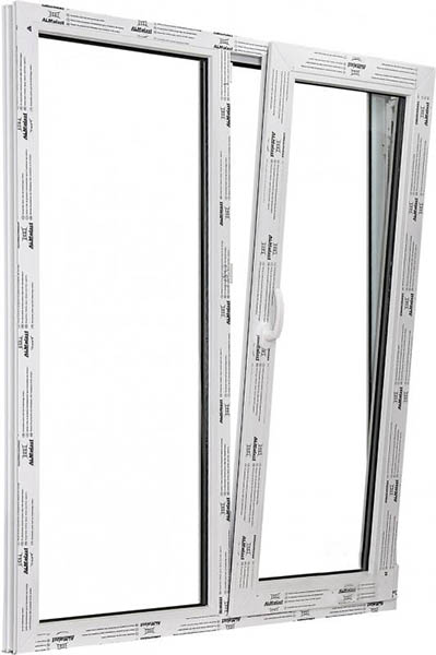 Окно поворотно-откидное ALMplast 60 1200x1400 мм правое двухкамерный стеклопакет 32мм