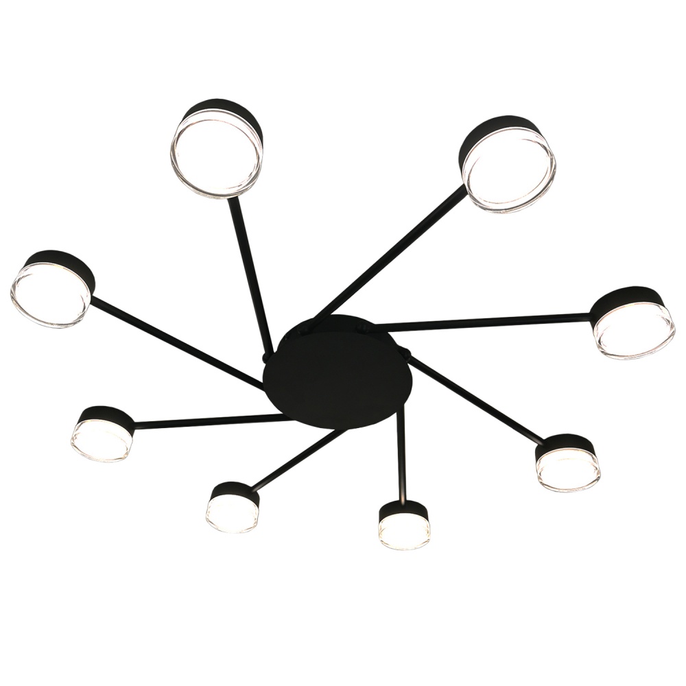 Люстра потолочная Victoria Lighting 8x12 Вт GX53 черный Best/PL8 black