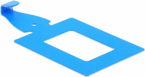 Крючок мебельный  с рамкой 98х128 мм синий