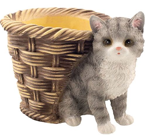 Кашпо декоративне Decoline Кошеня з кошиком