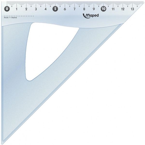 Треугольник пластиковый 21 см (гипотенуза) 45° Maped