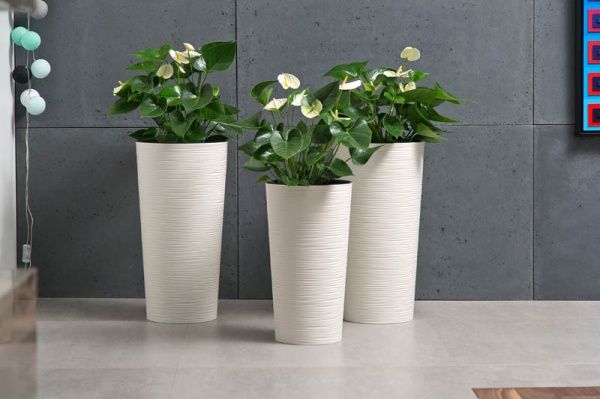 Горшок для цветов Lamela Лилия долото 250 круглый 15,3л крем 