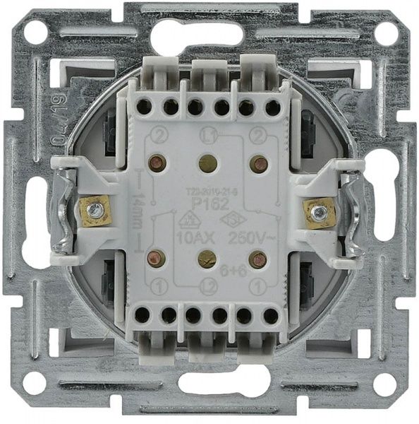 Перемикач прохідний двоклавішний Schneider Electric Asfora 10 А 250В IP20 алюміній EPH0600161