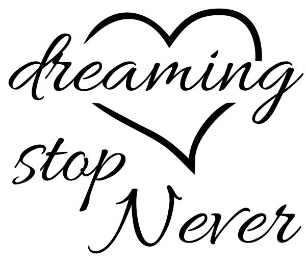 Декоративна наліпка Zatarga Never stop dreaming 90x56 см