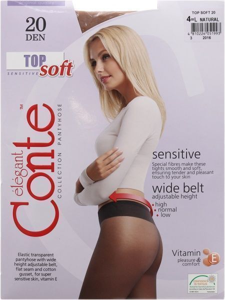 Колготки Conte TOP SOFT 20 den Natural р. 4 бежевый 