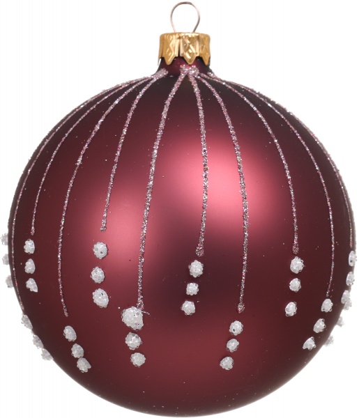 Елочная игрушка в форме шара розовая 8 см AVG104080 