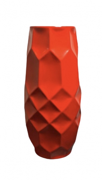 Ваза керамічна Nana ceramics Едем 32 см червоний глянець 